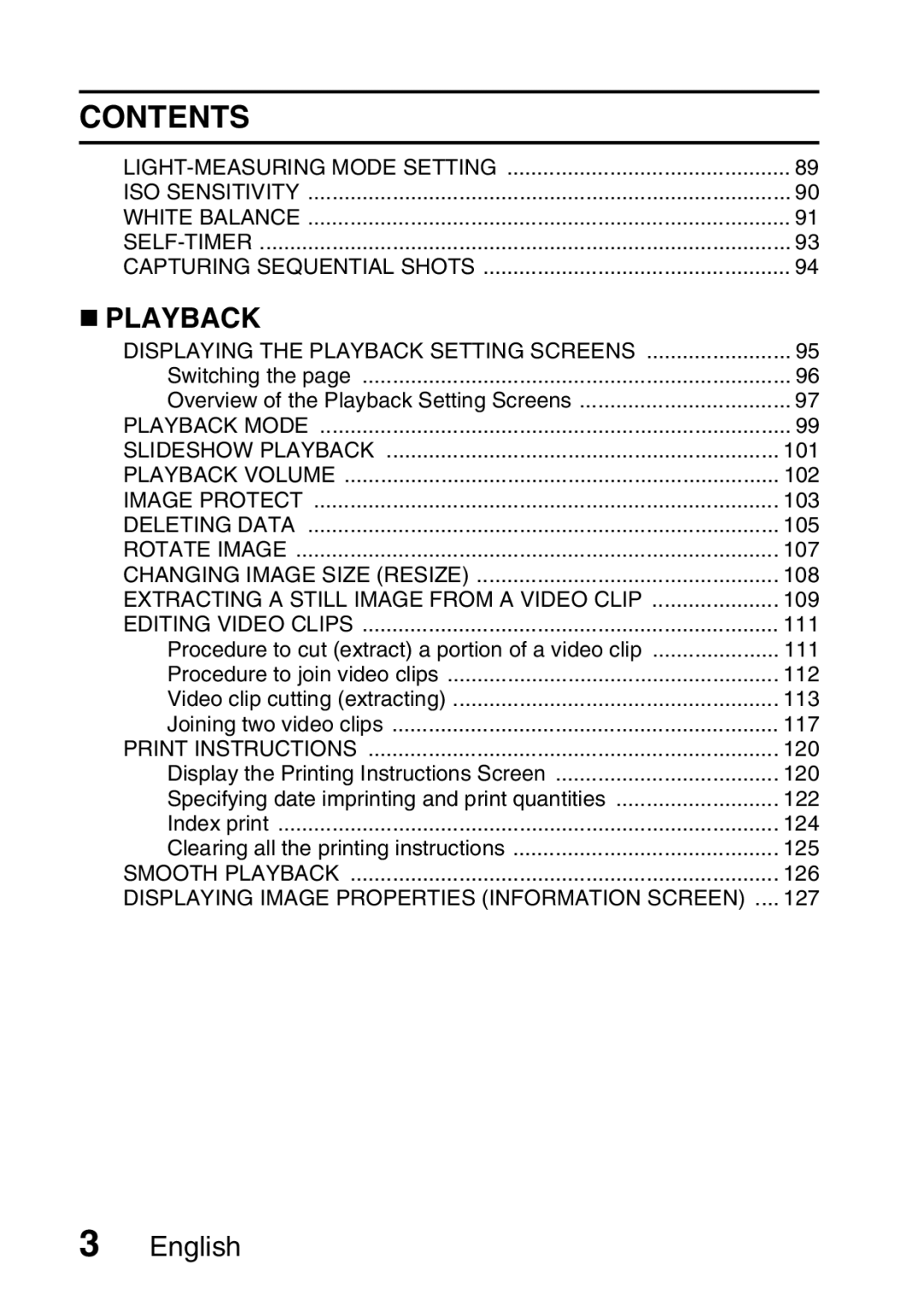 Sanyo VPC-H2GX, VPC-HD2EX instruction manual Contents 