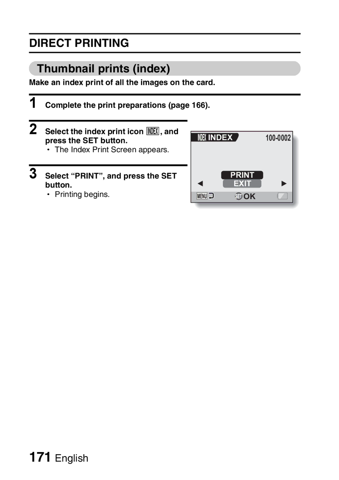 Sanyo VPC-H2GX, VPC-HD2EX instruction manual Thumbnail prints index 