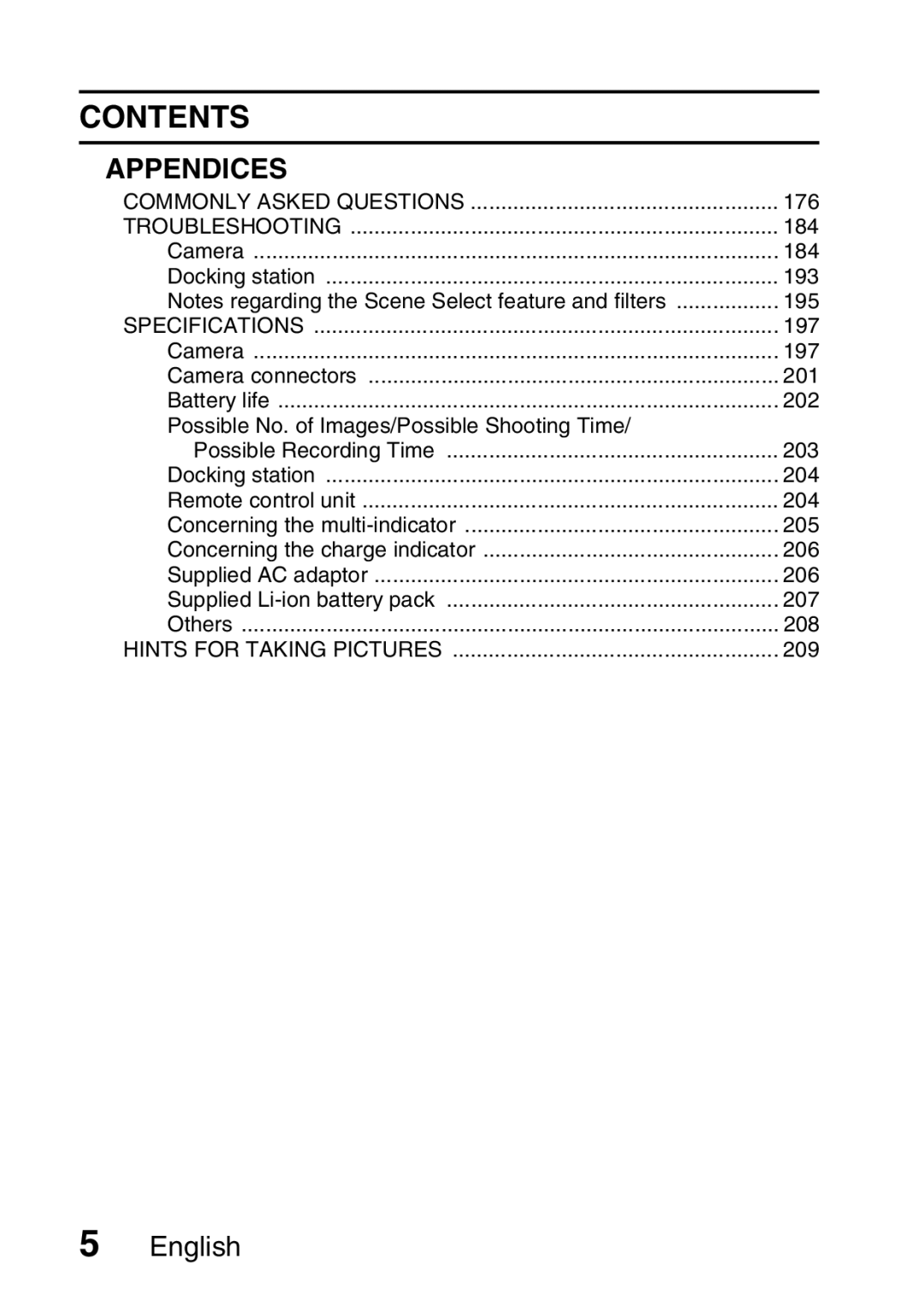 Sanyo VPC-HD2EX, VPC-H2GX instruction manual „ Appendices 