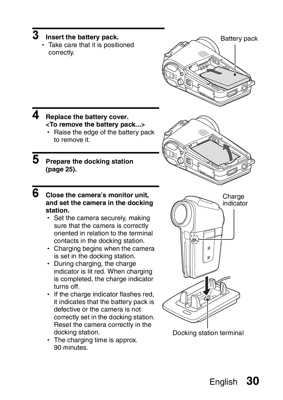 Sanyo VPC-H2GX, VPC-HD2EX instruction manual Insert the battery pack, Replace the battery cover To remove the battery pack 