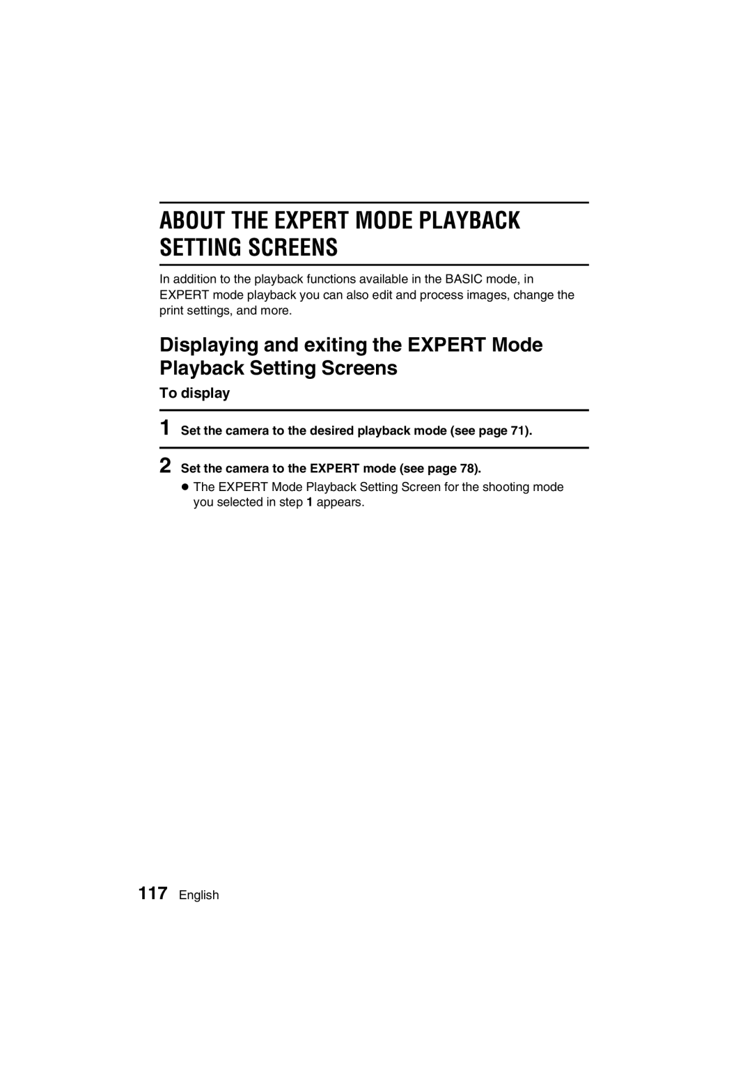 Sanyo VPC-J1EX instruction manual About the Expert Mode Playback Setting Screens 
