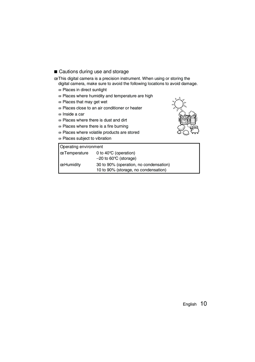 Sanyo VPC-J1EX instruction manual Operating environment 