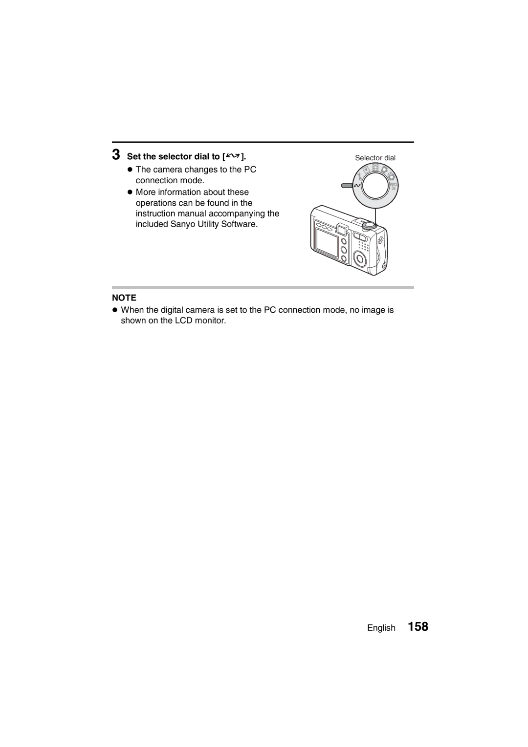 Sanyo VPC-J1EX instruction manual Set the selector dial to Ú 
