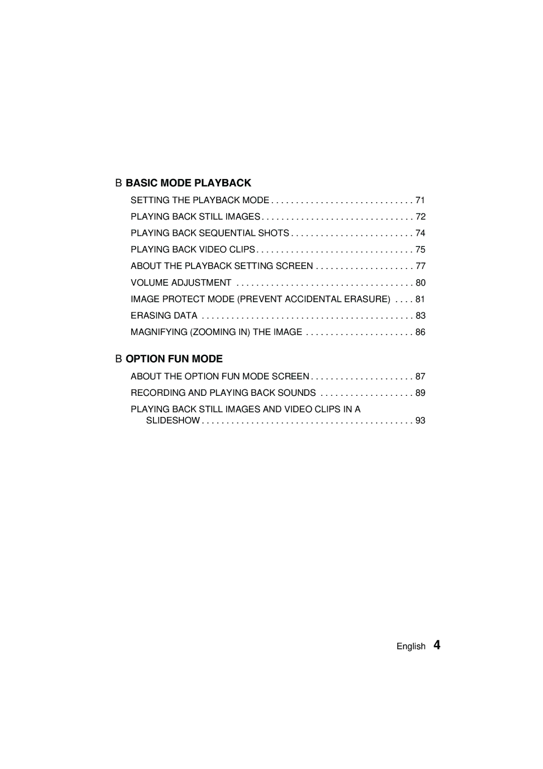 Sanyo VPC-J1EX instruction manual Basic Mode Playback 