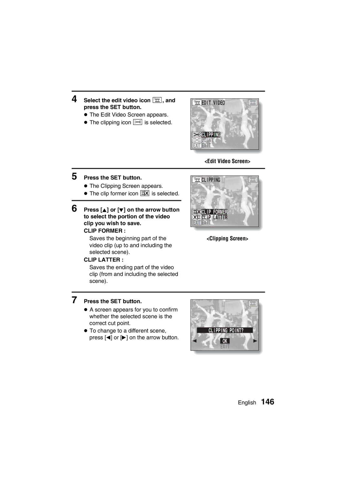 Sanyo VPC-MZ3EX, VPC-MZ3GX instruction manual Clipping, Clip Former, Point? 