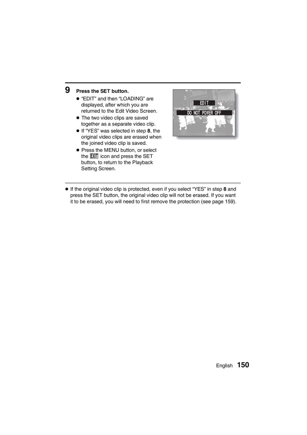 Sanyo VPC-MZ3EX, VPC-MZ3GX instruction manual Edit Do not Power OFF 