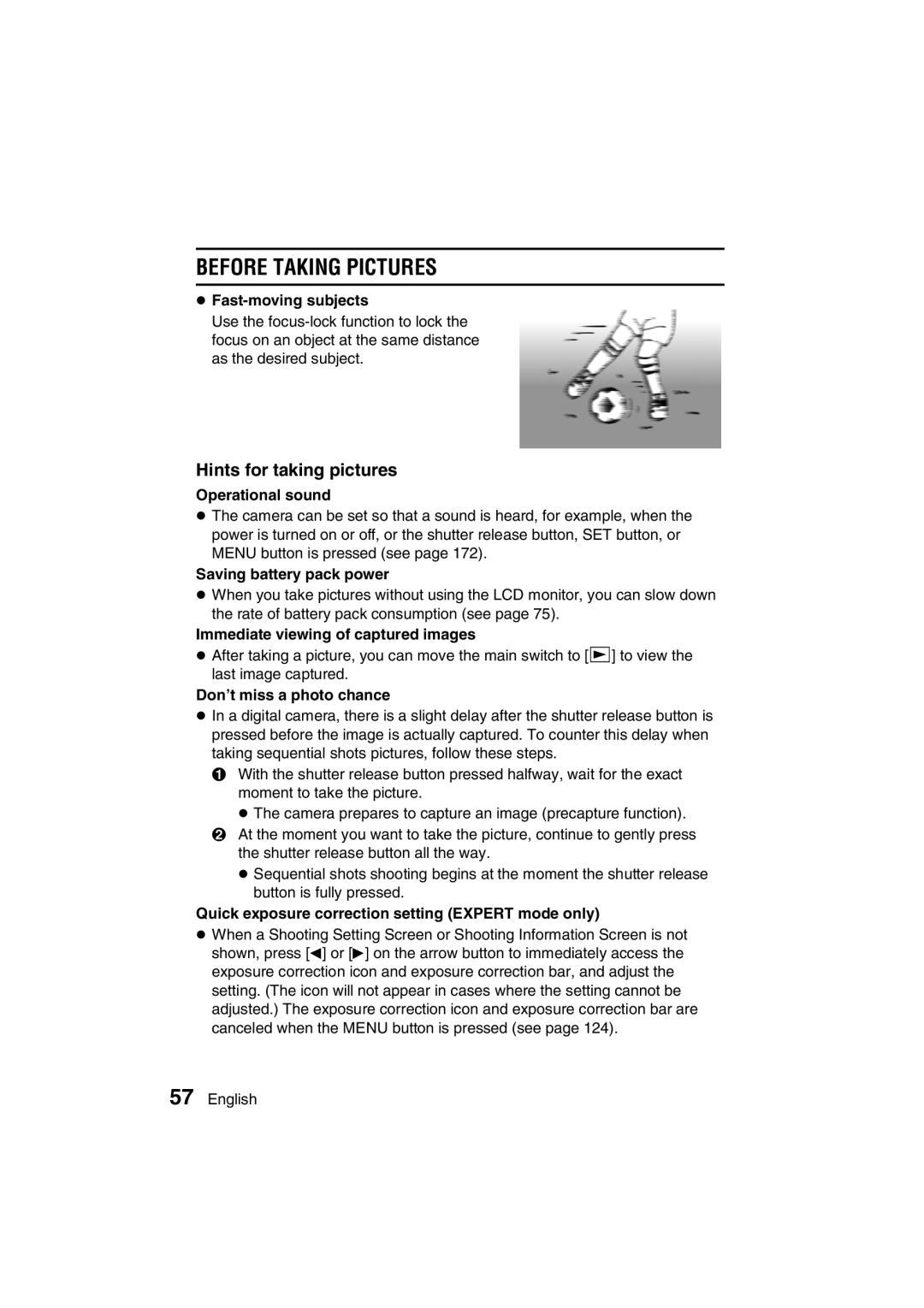 Sanyo VPC-MZ3EX, VPC-MZ3GX instruction manual Before Taking Pictures, Hints for taking pictures 