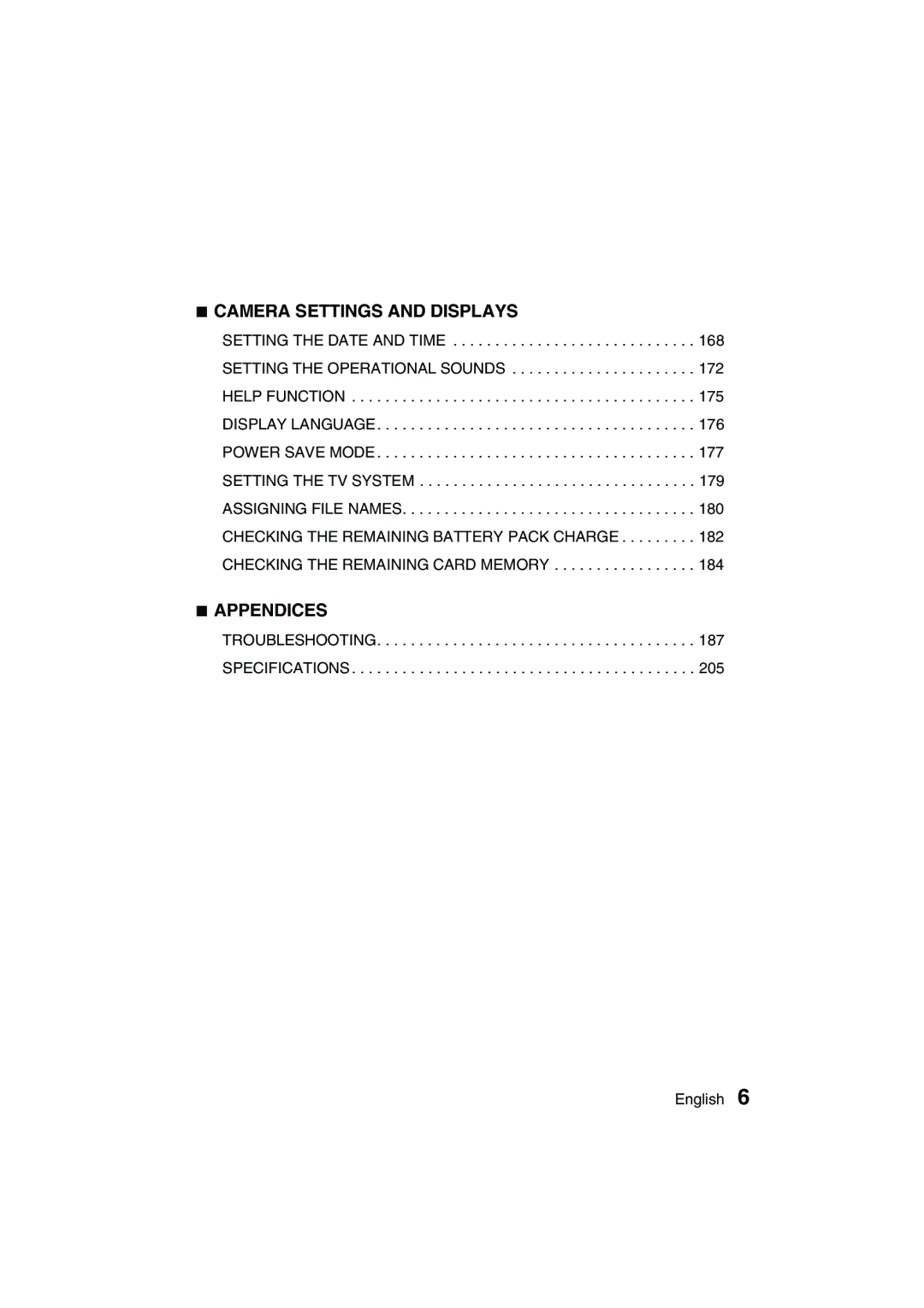 Sanyo VPC-MZ3EX, VPC-MZ3GX instruction manual Appendices 