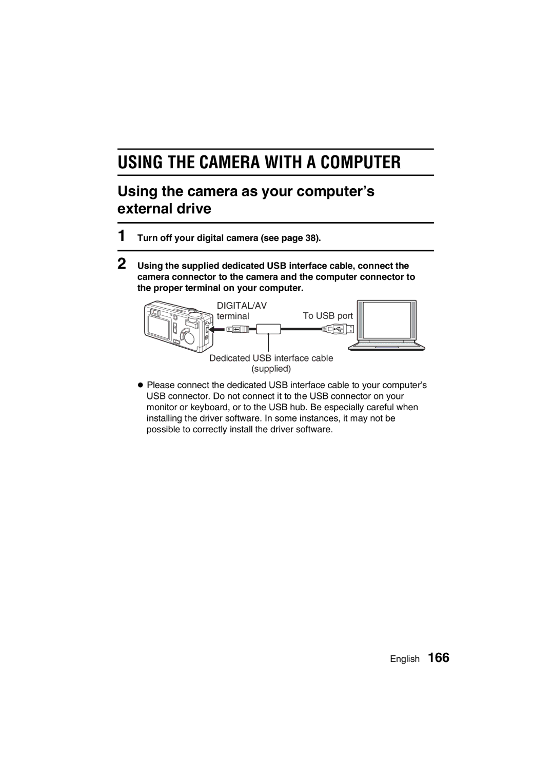 Sanyo VPC-MZ3GX instruction manual Using the Camera with a Computer, Using the camera as your computer’s external drive 