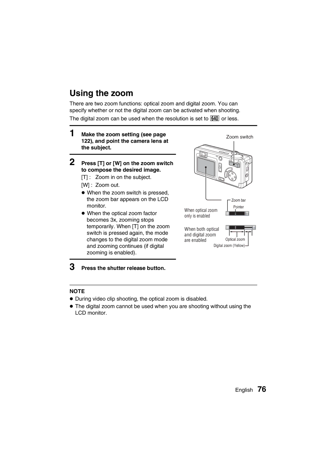 Sanyo VPC-MZ3GX instruction manual Using the zoom 