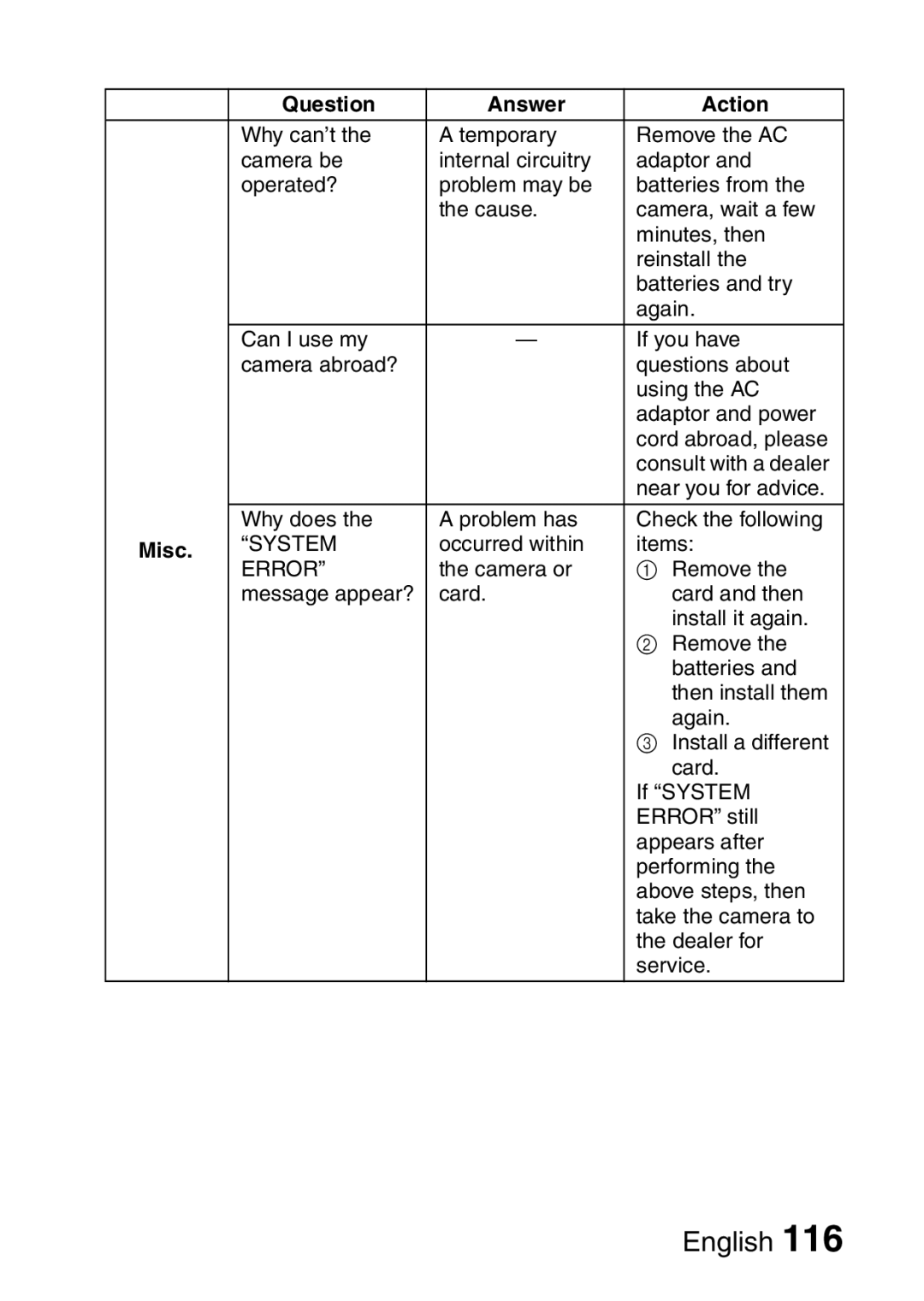 Sanyo VPC-S60 instruction manual System 