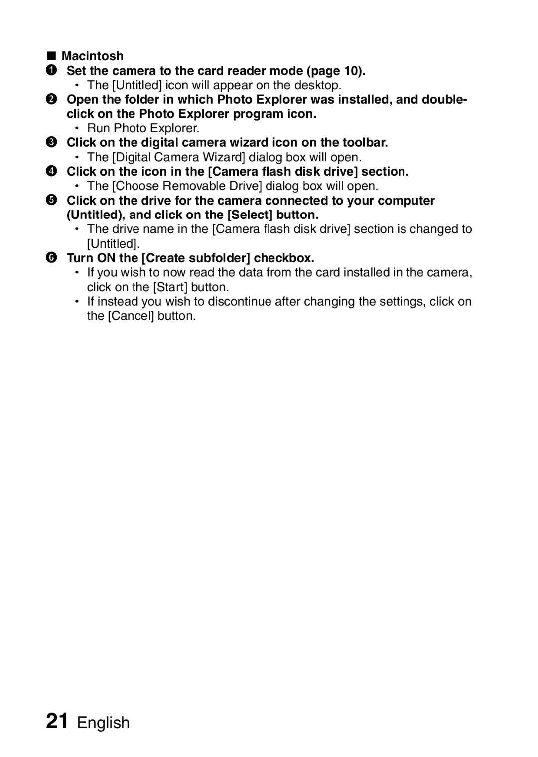 Sanyo VPC-S60 instruction manual Turn on the Create subfolder checkbox 