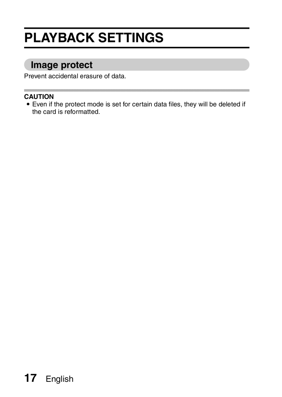 Sanyo VPC-X1200GX, VPC-X1200EX instruction manual Playback Settings, Image protect 