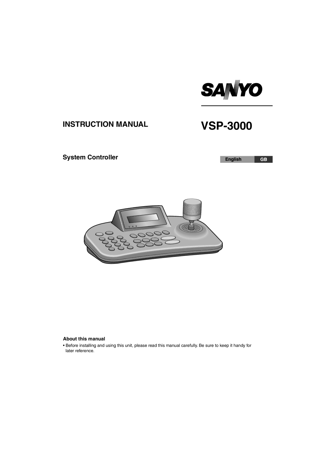 Sanyo VSP-3000 instruction manual 