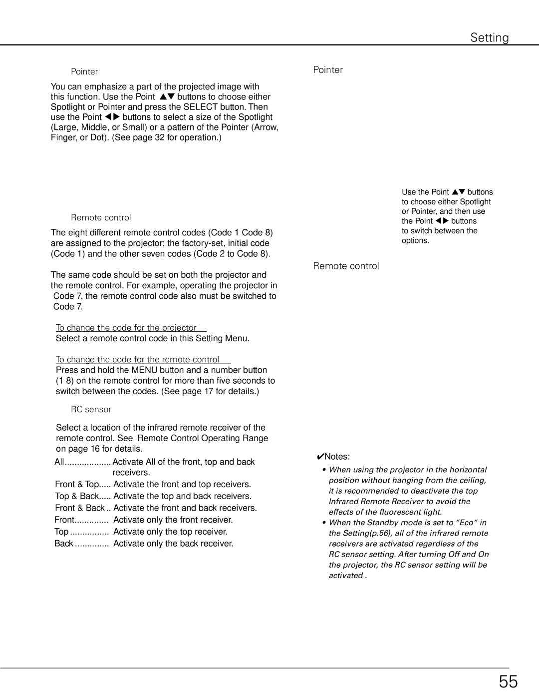 Sanyo WTC500AL owner manual Pointer 