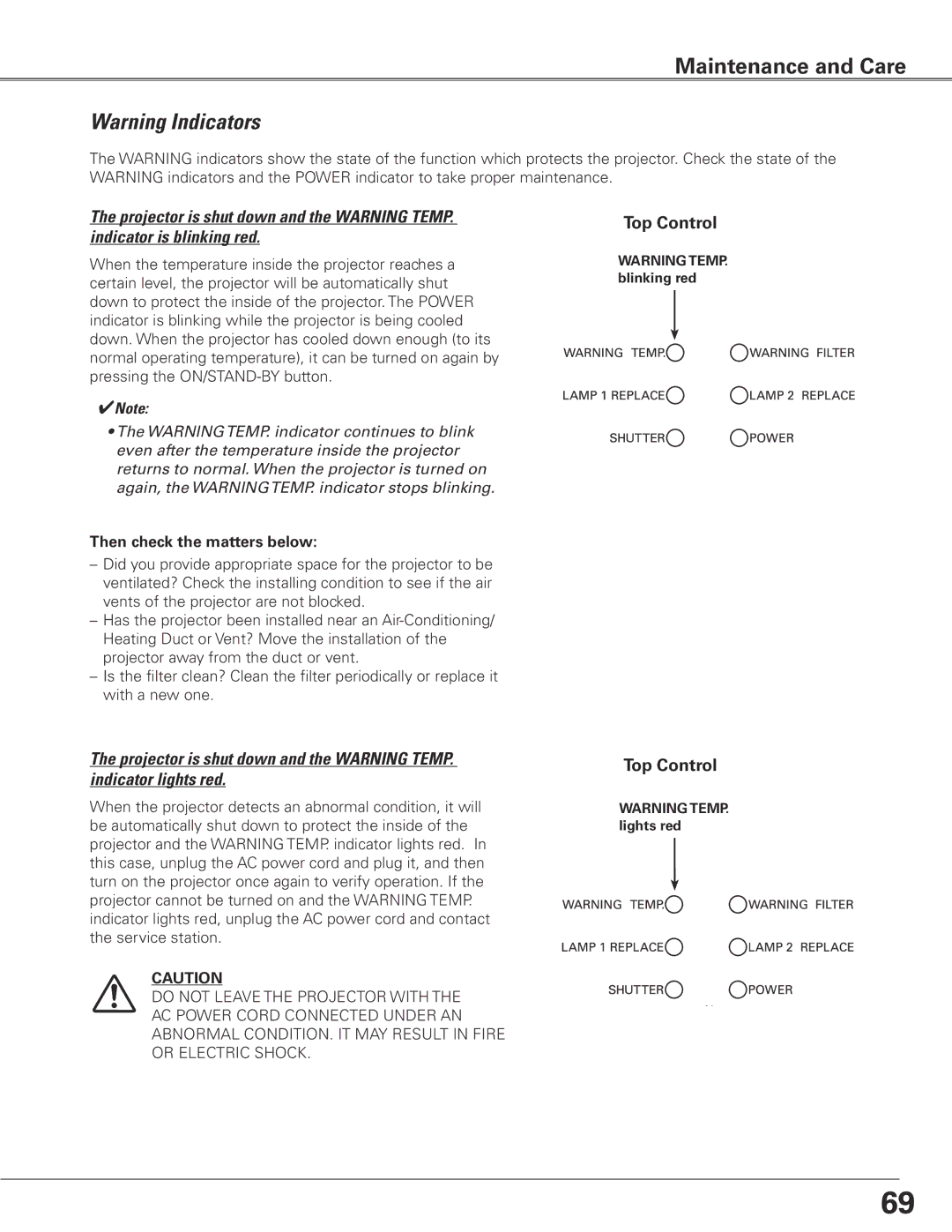 Sanyo WTC500AL owner manual Then check the matters below 