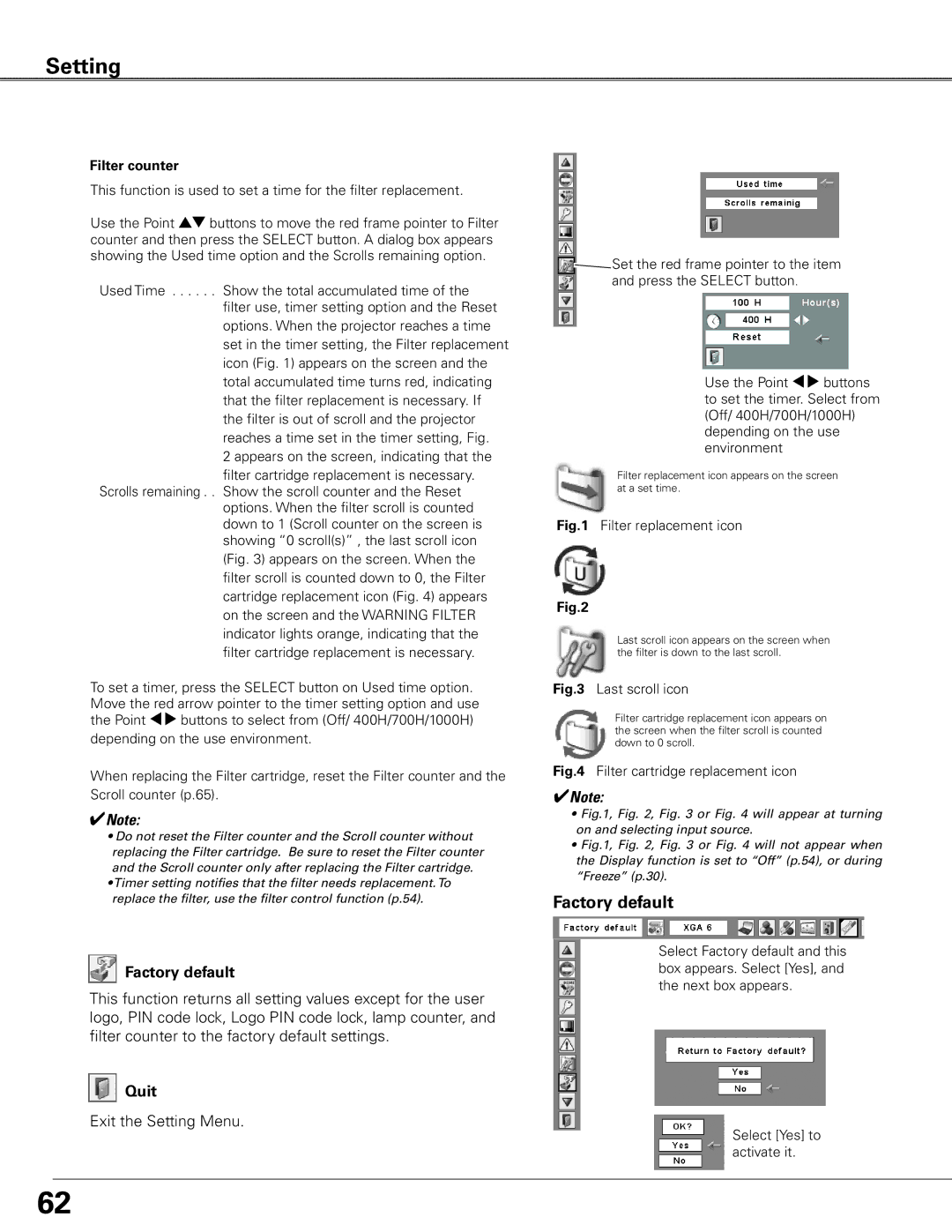 Sanyo WTC500L owner manual Factory default 