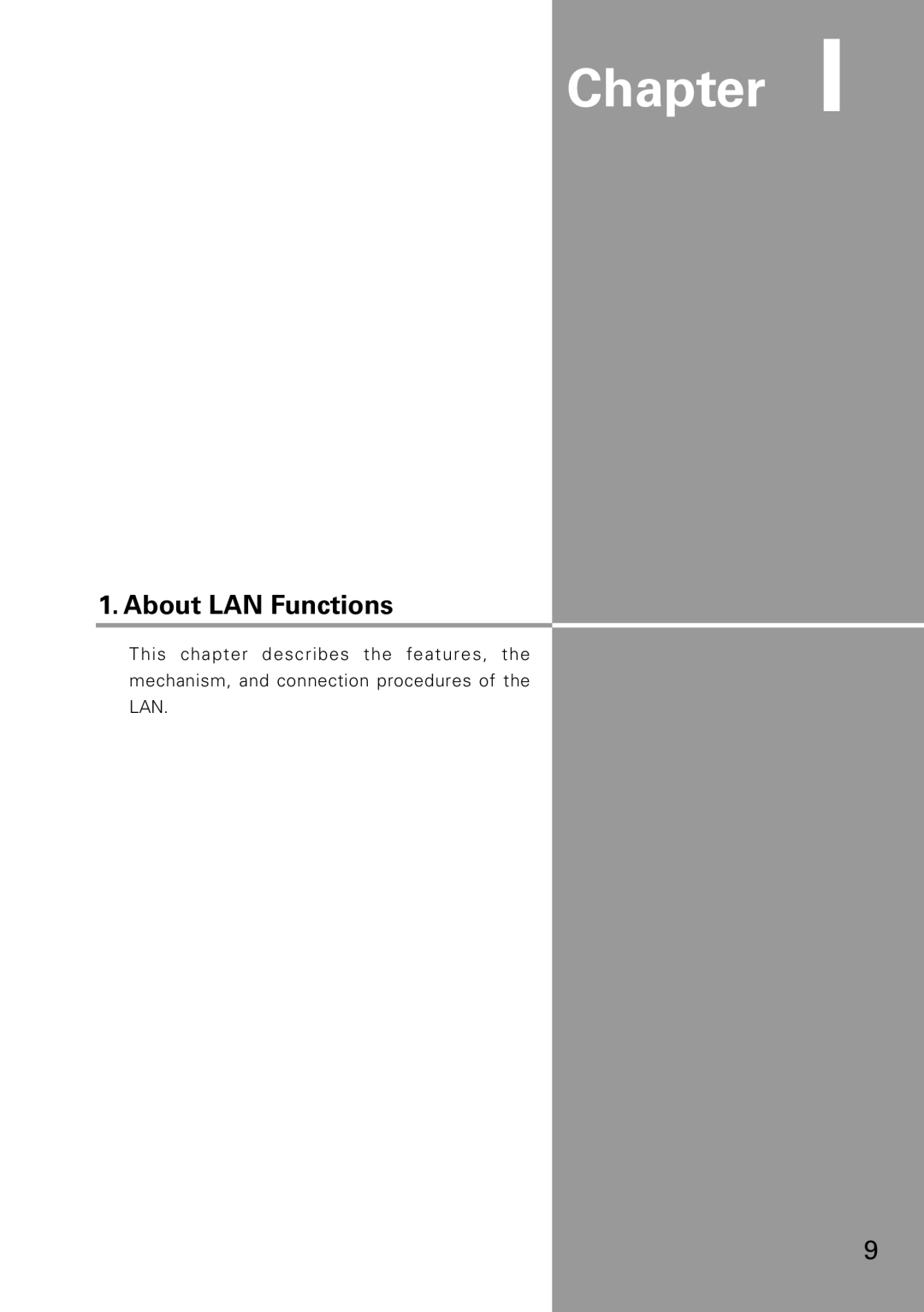 Sanyo XG-705A owner manual Chapter, About LAN Functions 