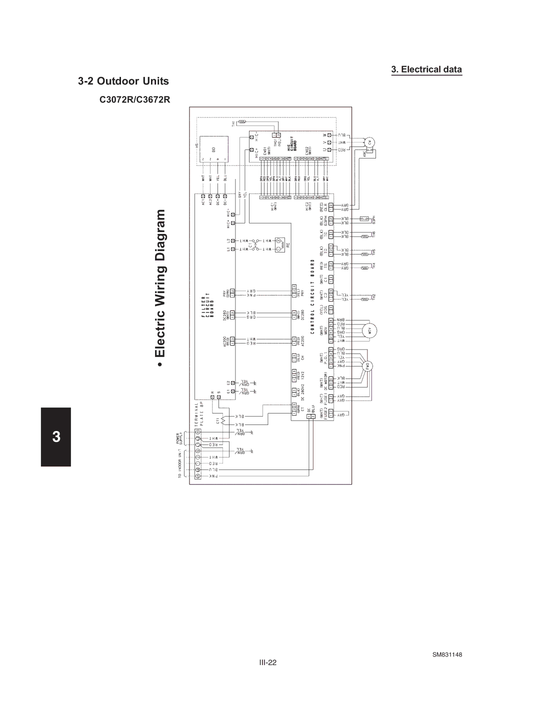 Sanyo XH3672R / CH3672R, XH4272R / C4272R, UH2672R, XH2672R, UH3672R / CH3672R, XH4272R / CH4272R, TH3672R C3072R/C3672R 