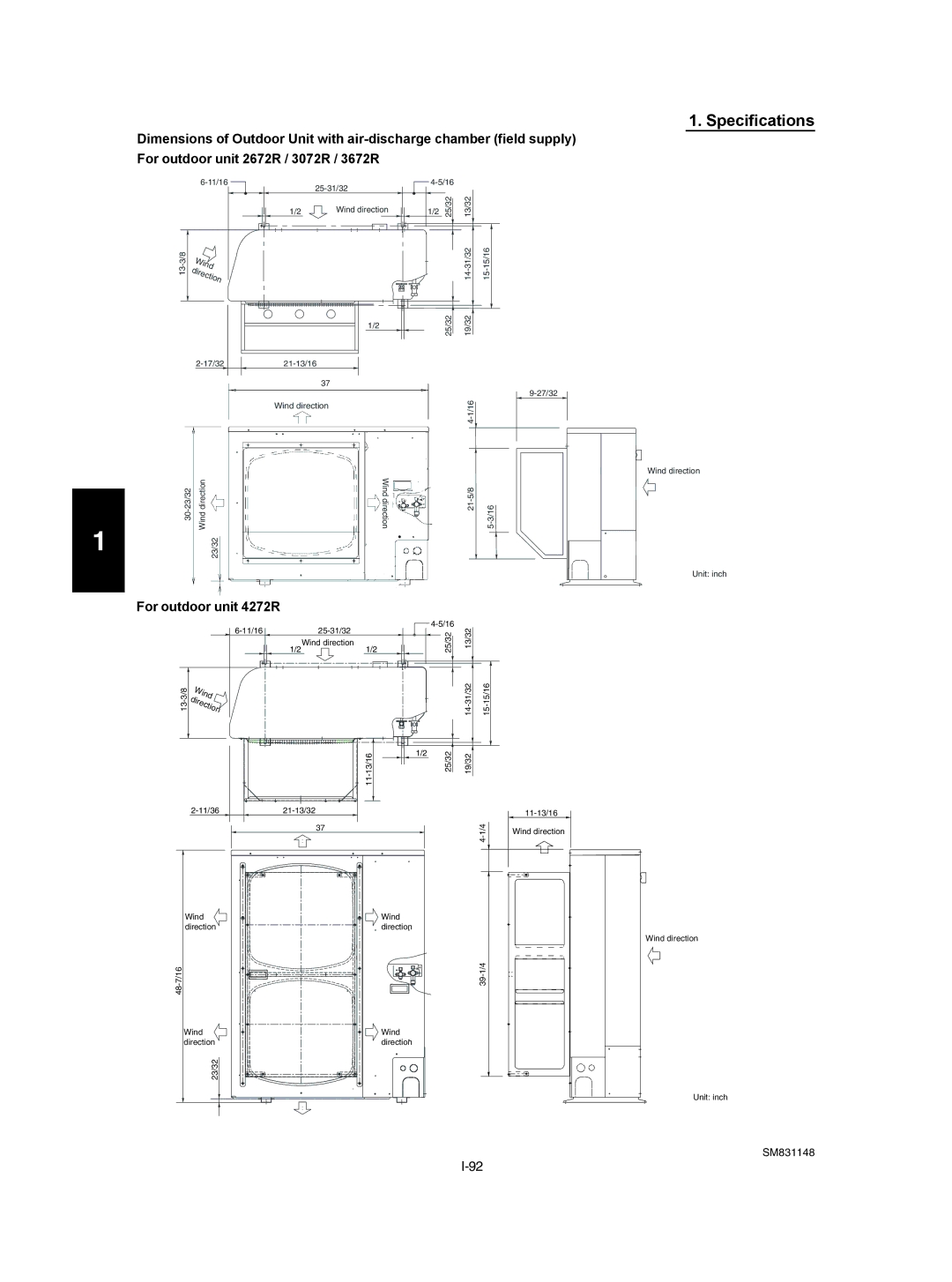 Sanyo KH3072R / C3072R, XH4272R / C4272R, UH2672R, XH2672R, UH3672R / CH3672R, XH4272R / CH4272R, XH3672R / C3672R Wind 