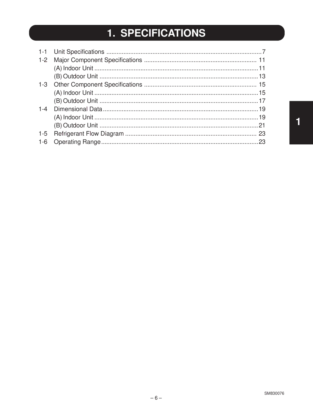 Sanyo CH2432, XHS3632, XHS2432, CH3632 service manual Specifications 