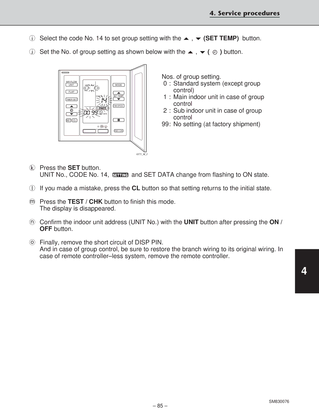 Sanyo XHS2432, XHS3632, CH2432, CH3632 service manual 0371MI 