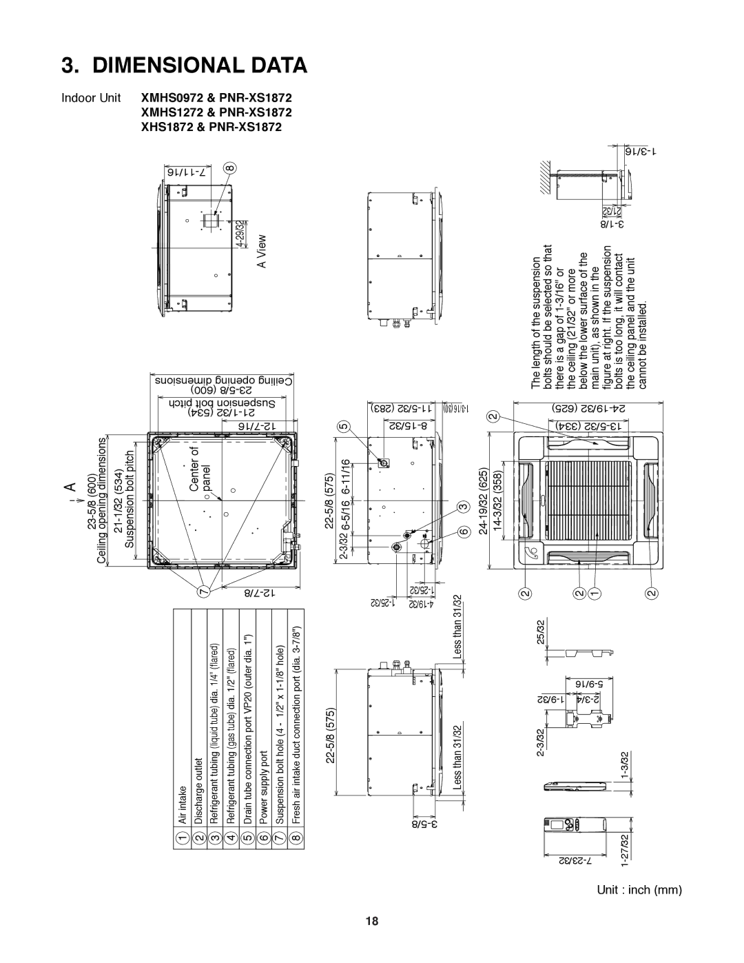 Sanyo XMHS0972, XMHS1272 service manual Dimensional Data, 534 