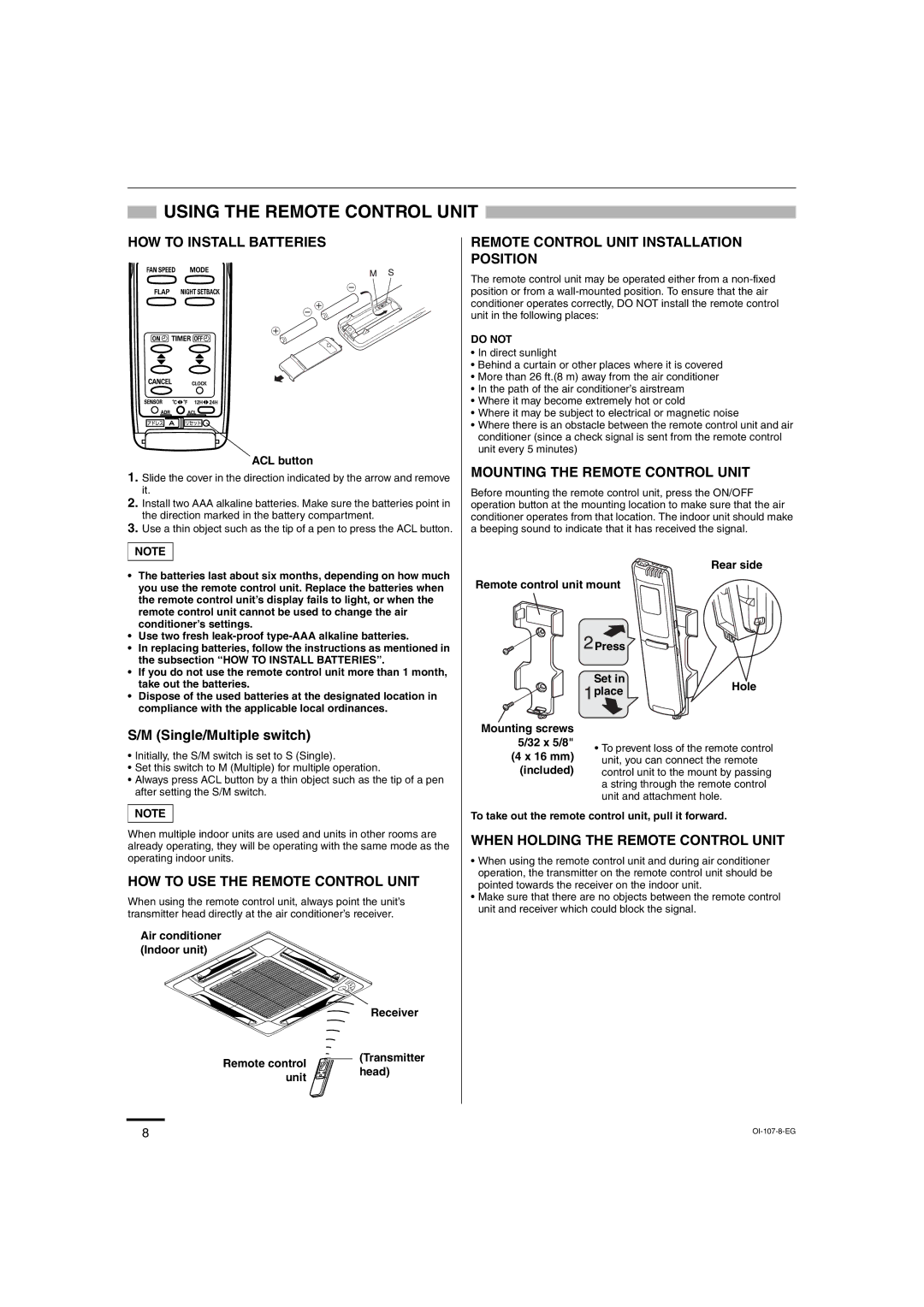 Sanyo XMHS0972, XMHS1272 service manual OI-107-8-EG 