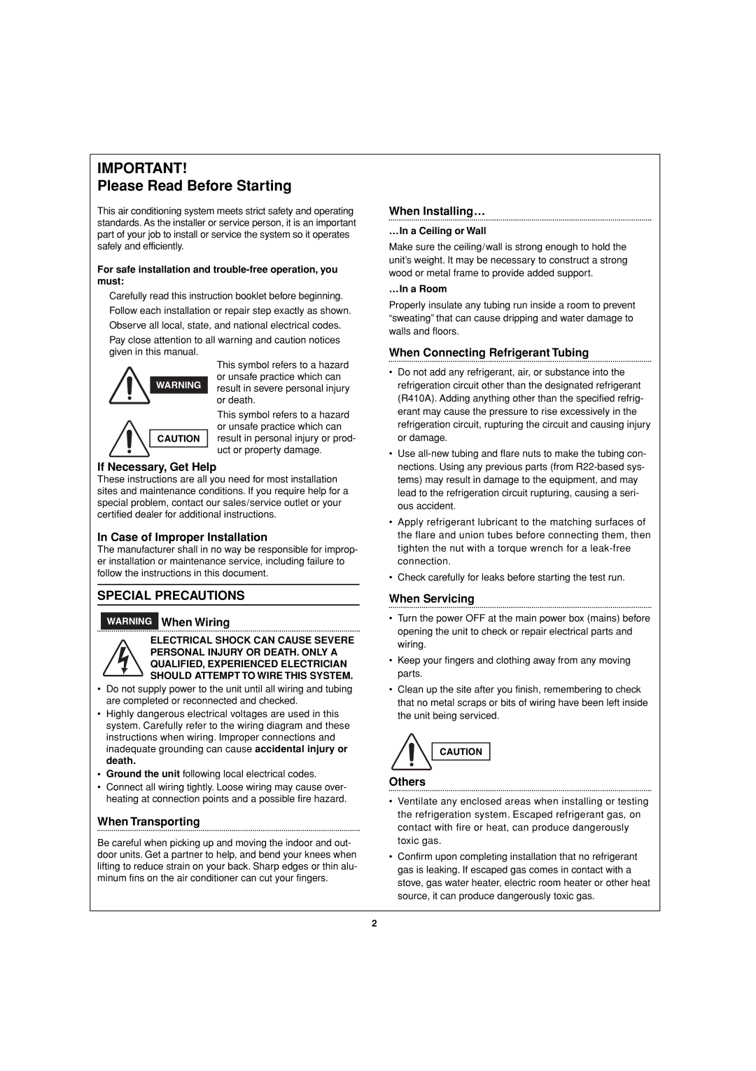 Sanyo XMHS1272, XMHS0972 service manual Please Read Before Starting 