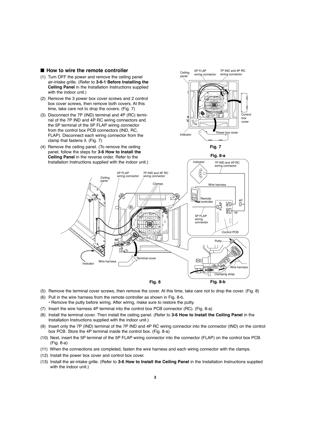 Sanyo XMHS1272, XMHS0972 service manual How to wire the remote controller, Fig, b 