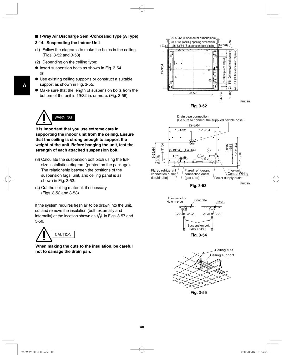 Sanyo XMHX1252, XMHX1852, CHDZR09053, CHDZR14053, 85464369098000 installation instructions 22-3/64, 23-5/8 