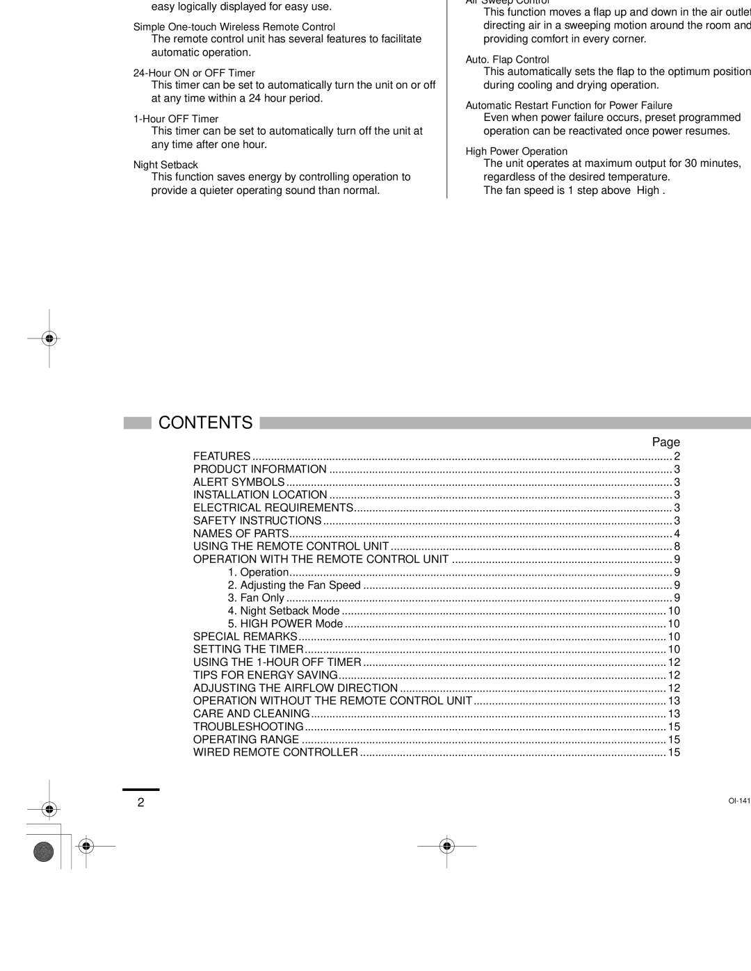 Sanyo XMS1272, XMS0972 service manual Features, Contents 