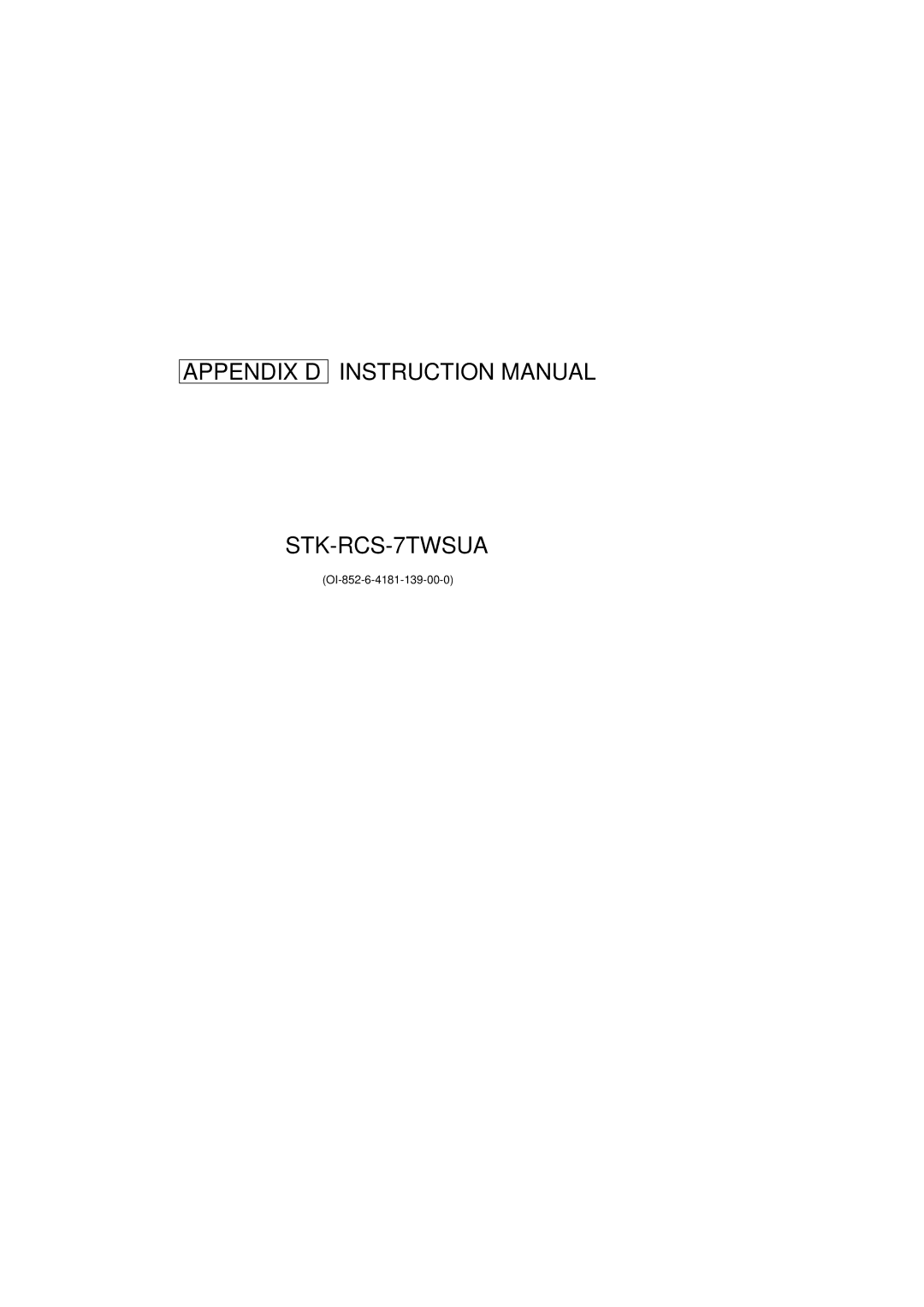 Sanyo XMS0972, XMS1272 service manual STK-RCS-7TWSUA 