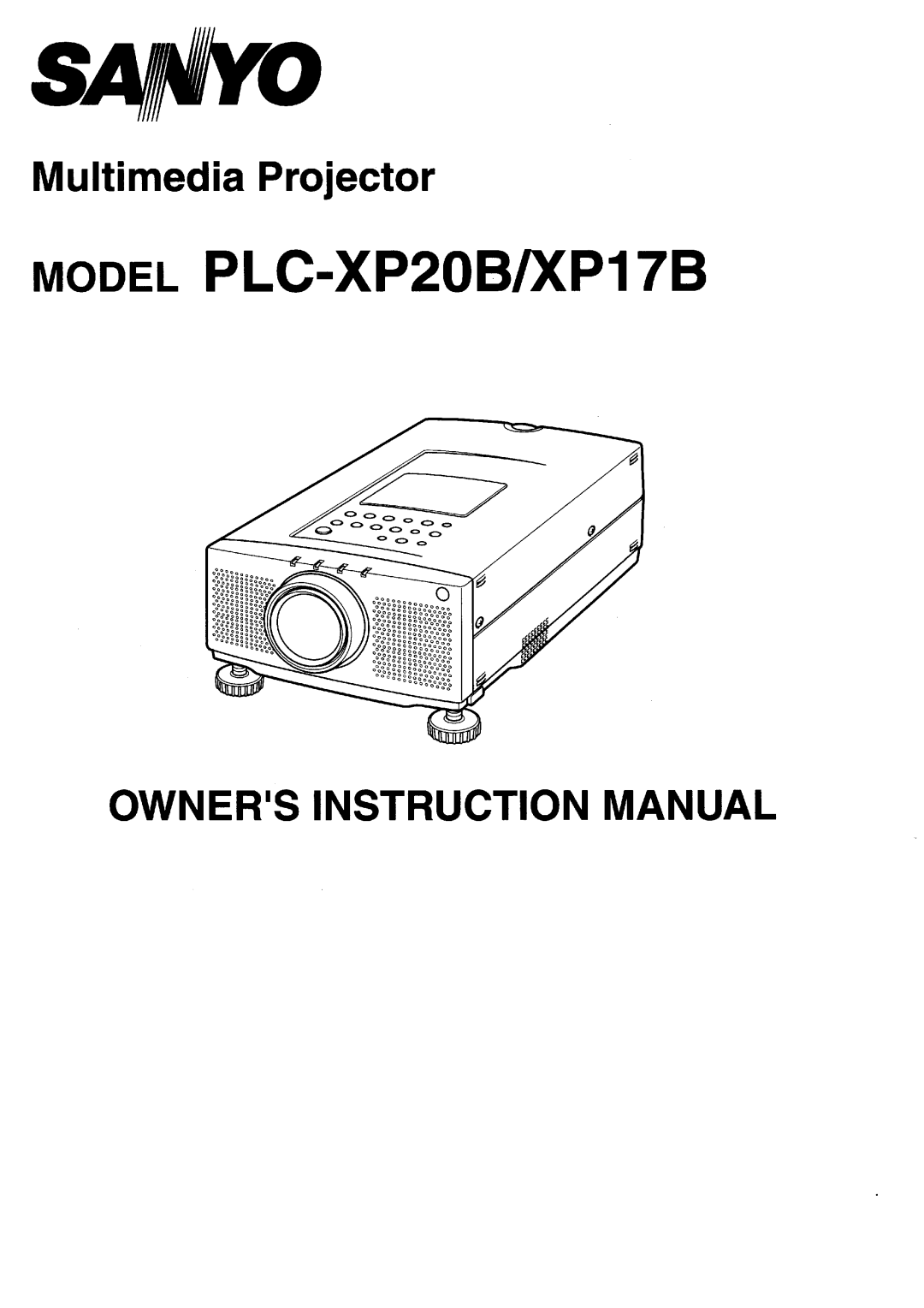 Sanyo XP20B, XP17B manual 