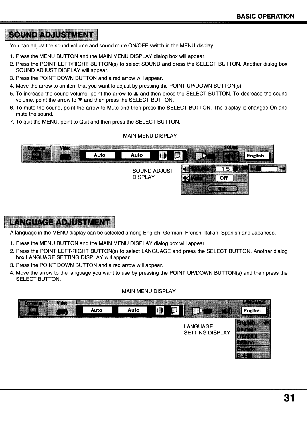 Sanyo XP20B, XP17B manual 