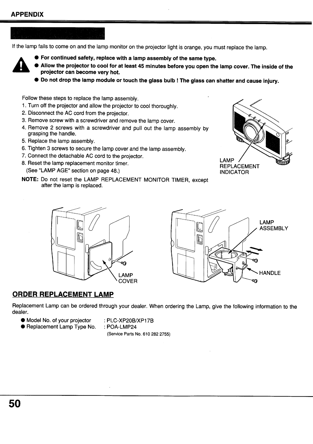 Sanyo XP17B, XP20B manual 