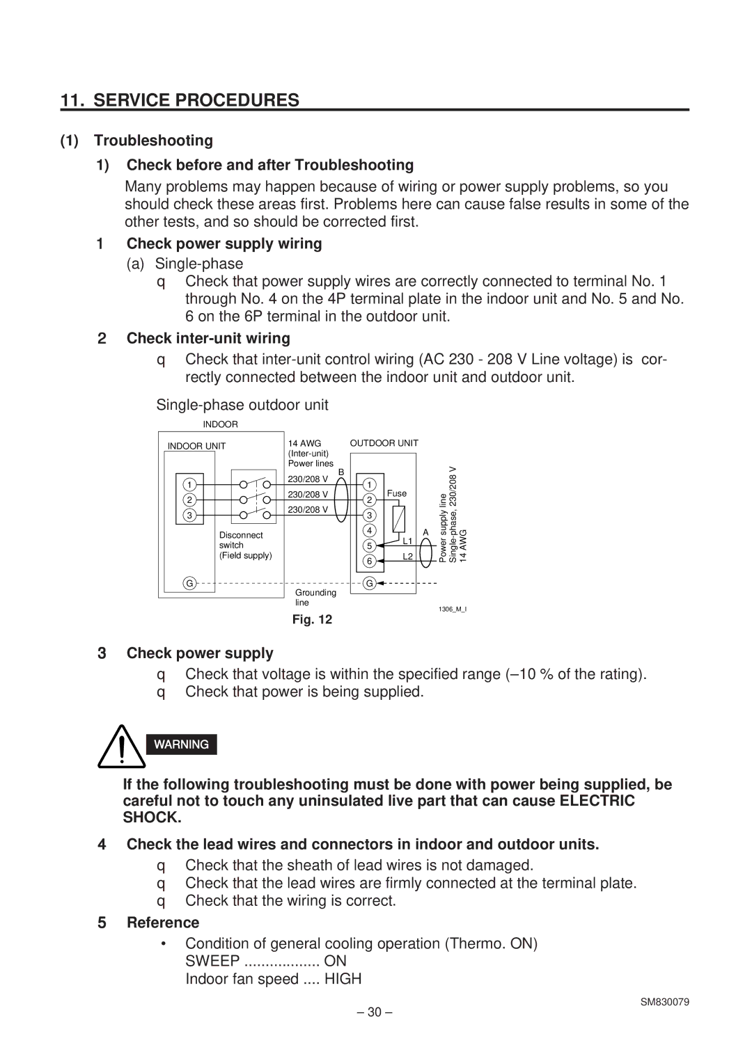 Sanyo XS1852, C1852, CL1852 service manual Service Procedures 