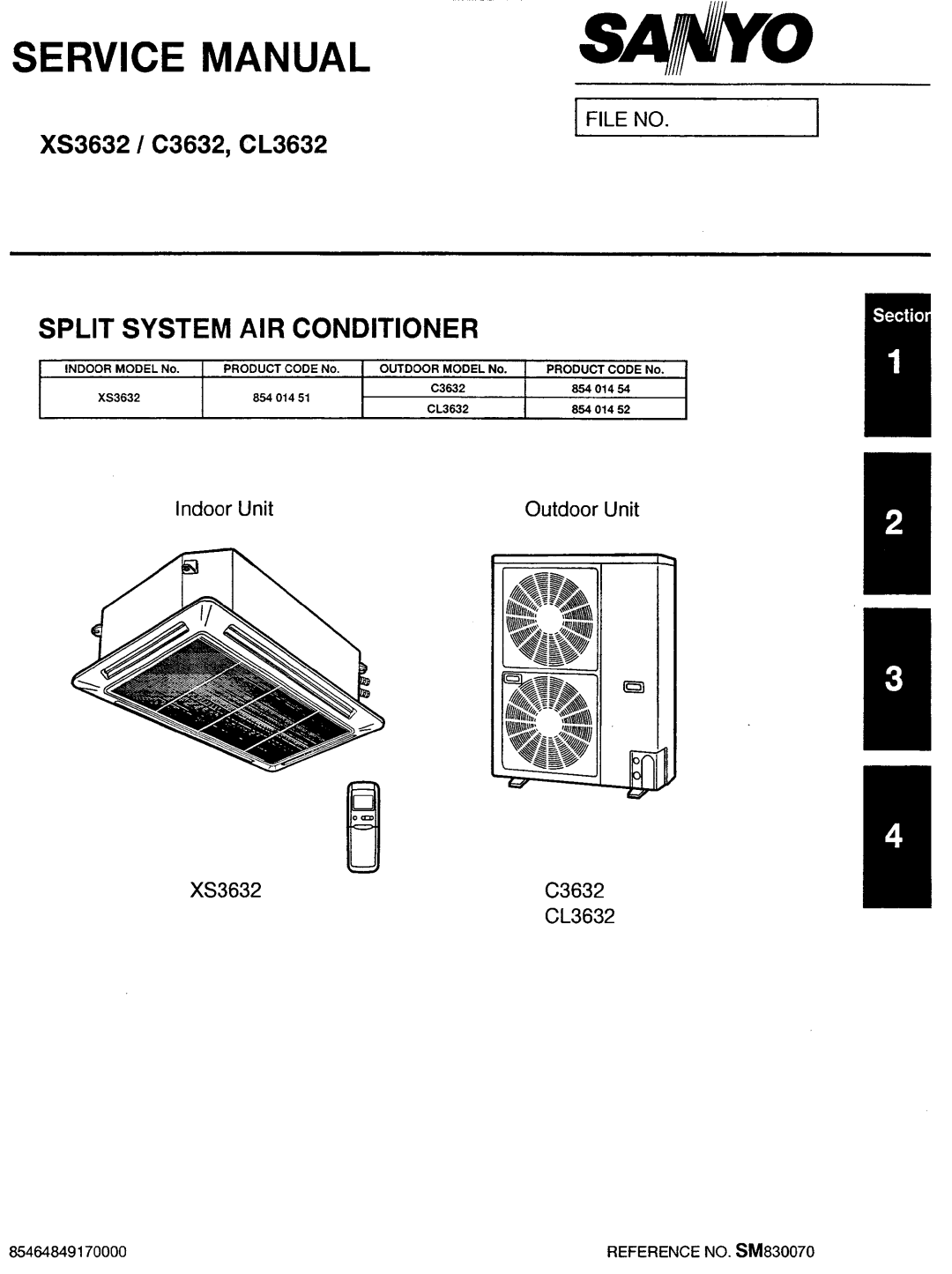 Sanyo C3632, XS3632, CL3632 manual 