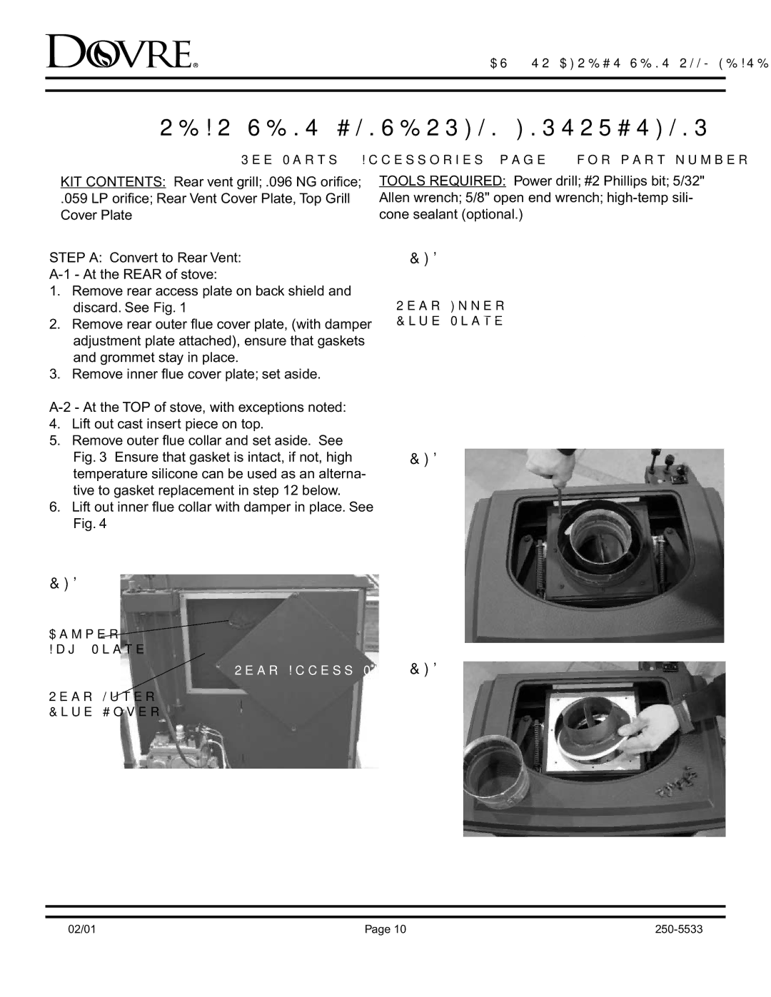 Sapphire Audio DV425TR owner manual Rear Vent Conversion Instructions 