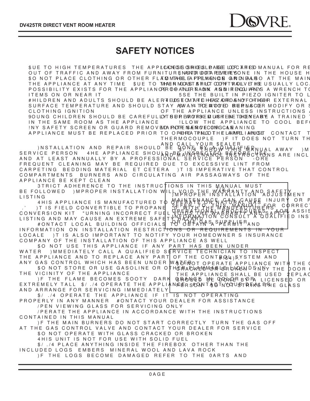 Sapphire Audio DV425TR owner manual Safety Notices 