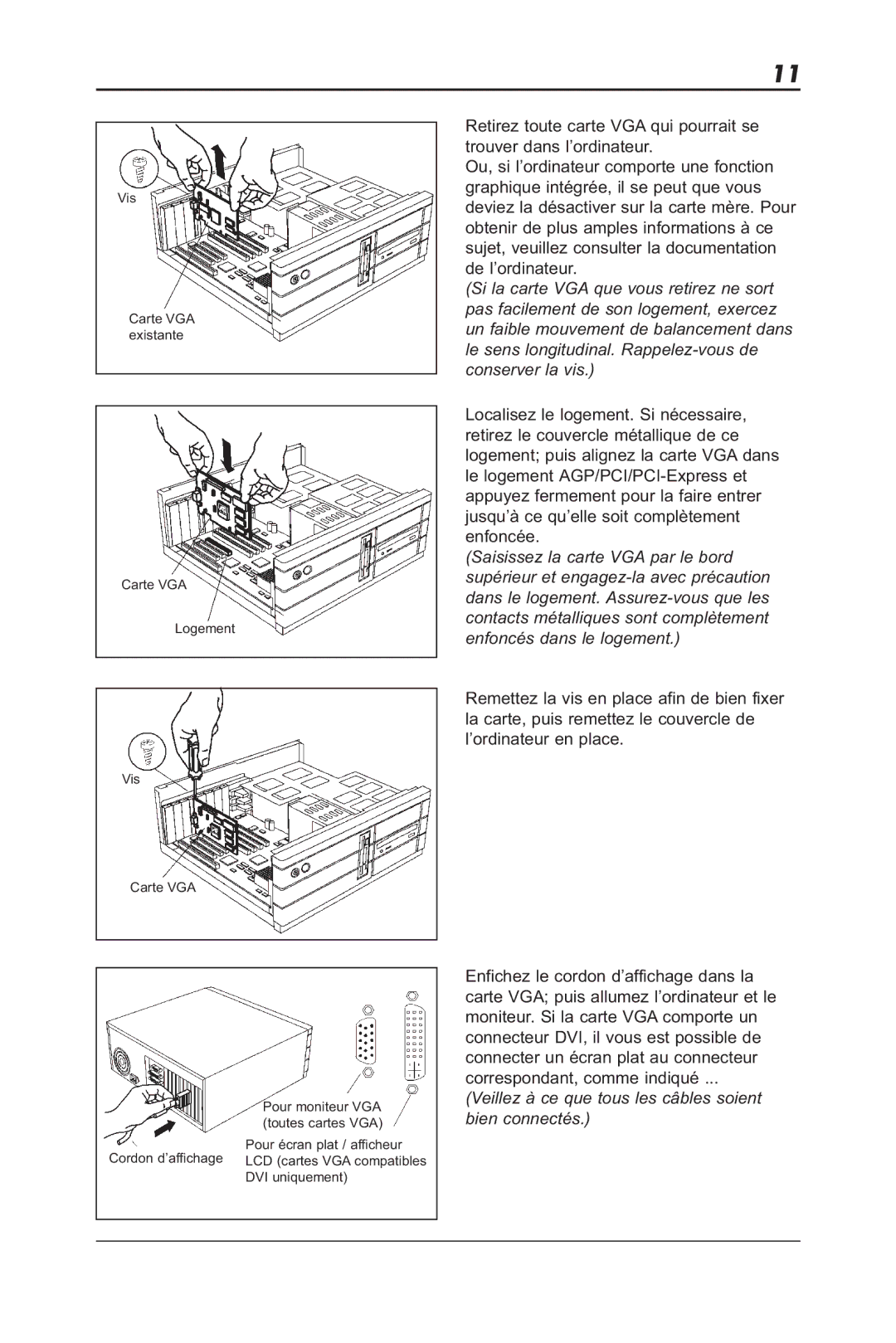 Sapphire Audio ML00042-R5 user manual Veillez à ce que tous les câbles soient bien connectés 