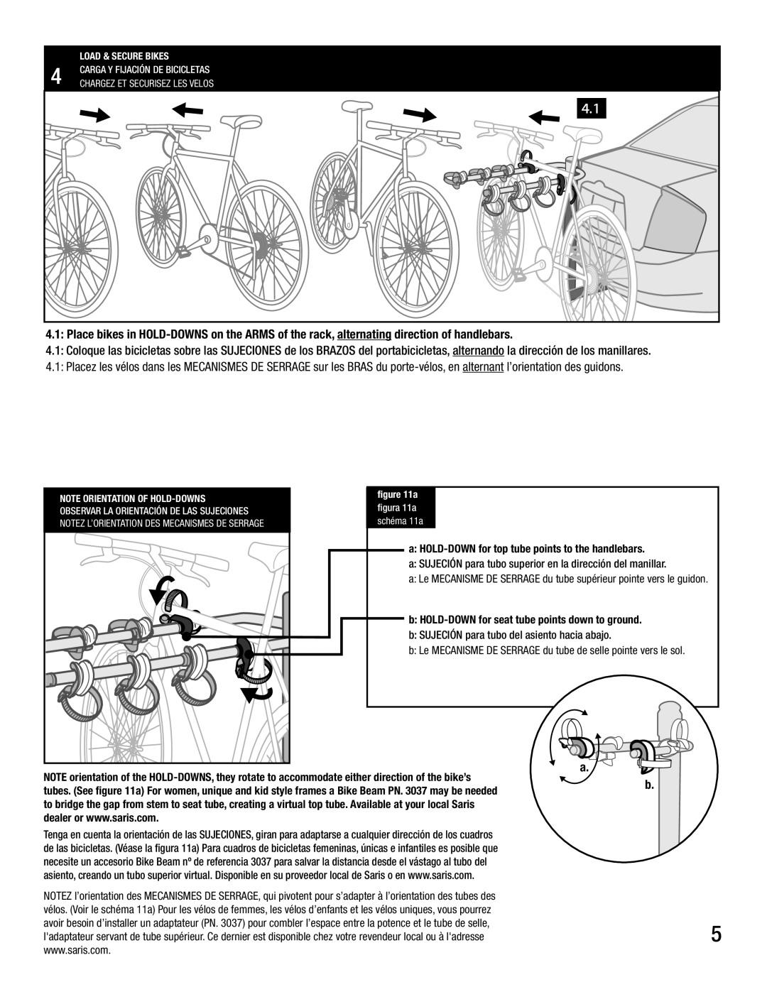 Saris #604 manual Load & Secure Bikes 