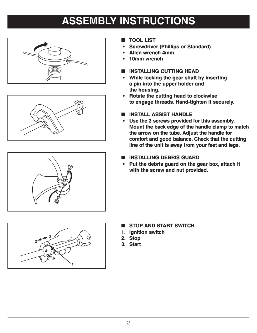 Sarlo CS-16 owner manual Assembly Instructions 