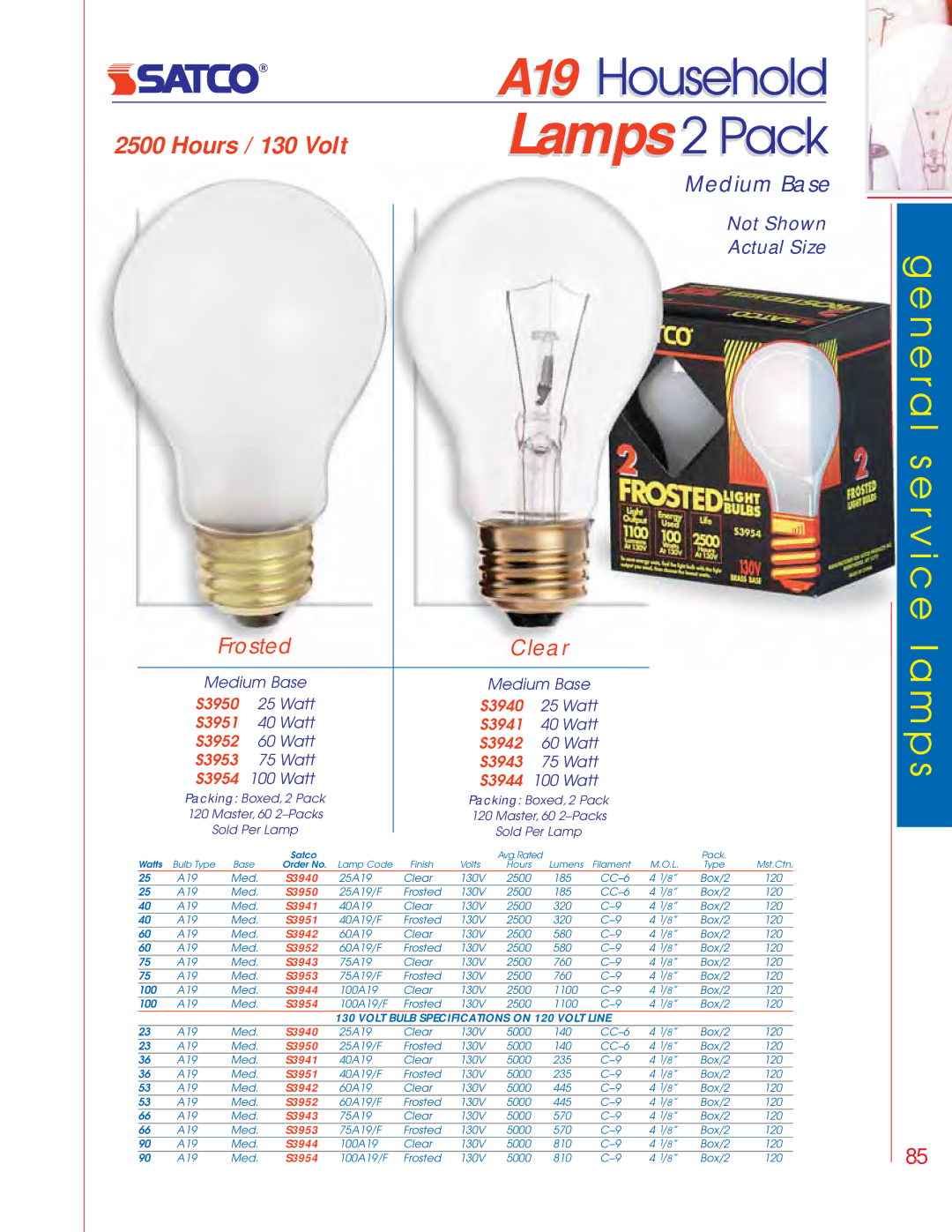 Satco Products S3681, S3692, S3691, S3680 manual S3950, S3940, S3951, S3941, S3952, S3942, S3953, S3943, S3954, S3944 