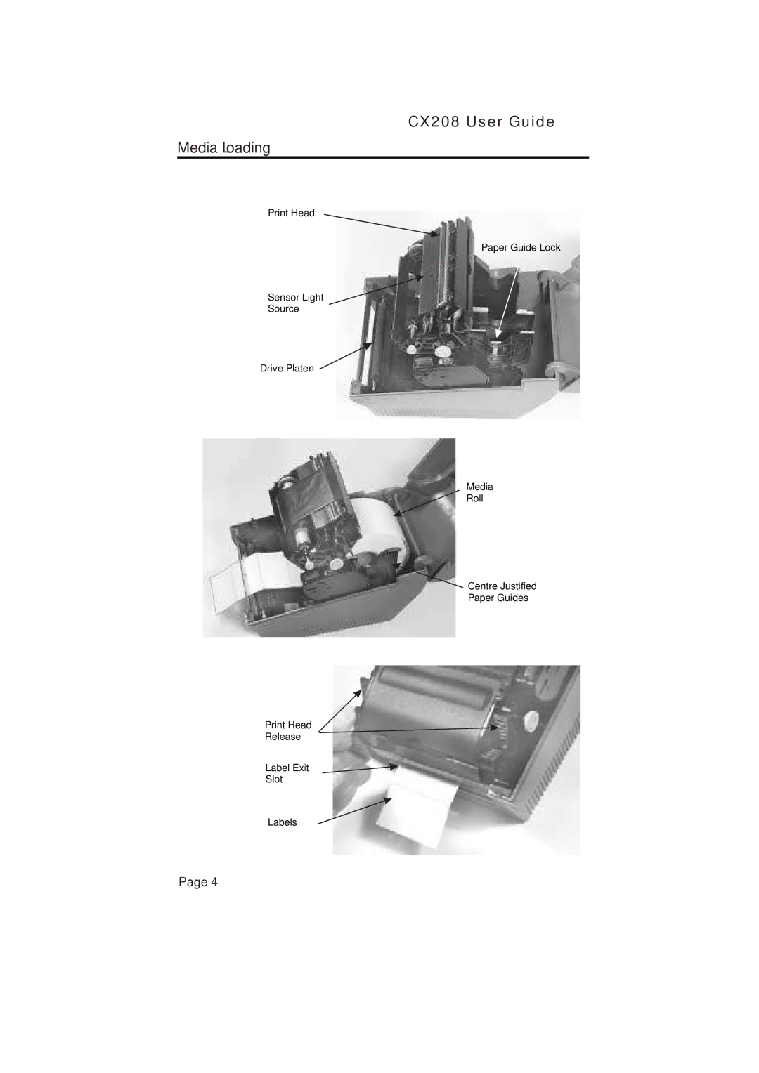 SATO 208 manual Media Loading 