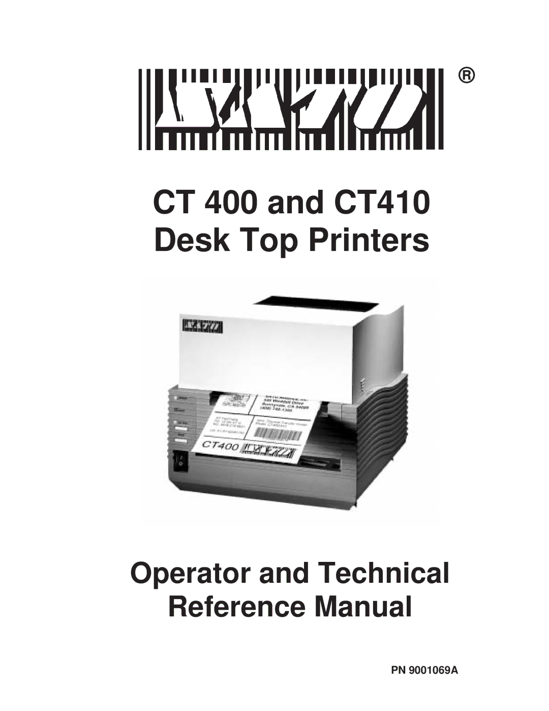 SATO manual CT 400 and CT410 Desk Top Printers 