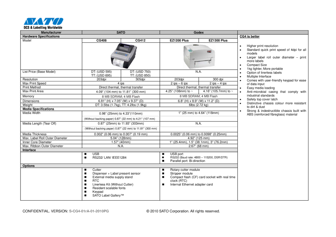 SATO manual CG408 CG412, EZ1300 Plus, MB Flash 