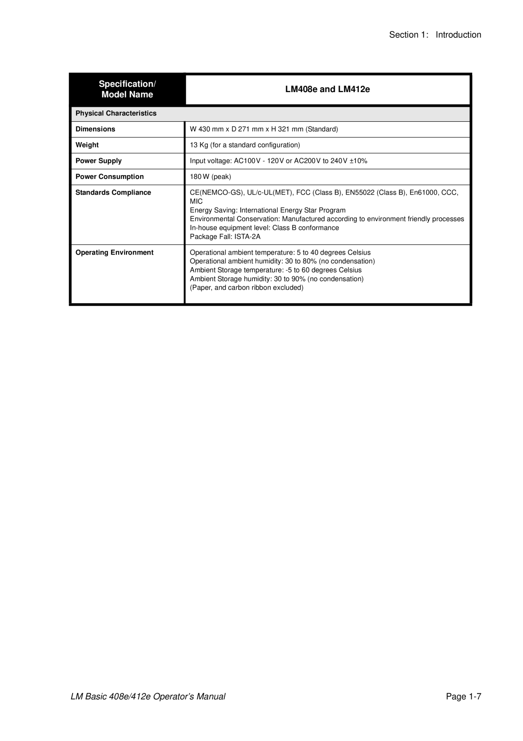 SATO 412E, 408e manual Physical Characteristics Dimensions 