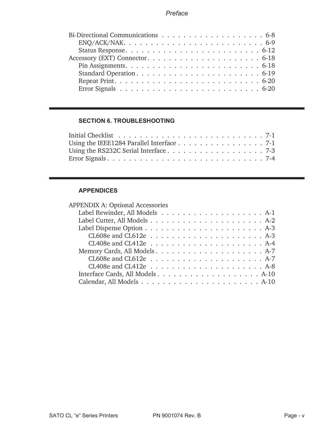 SATO 408e manual Troubleshooting 