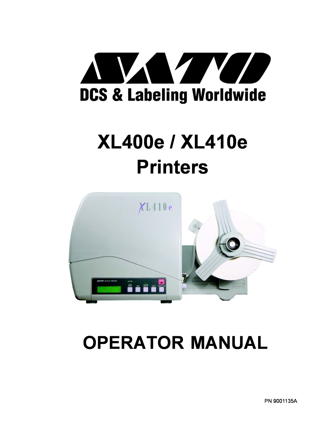 SATO manual XL400e / XL410e Printers, Operator Manual 